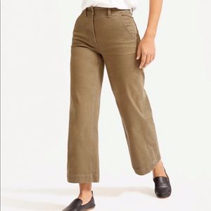 EVERLANE The Wide-Leg Crop Pant in Ochre. Size 6 Regular.